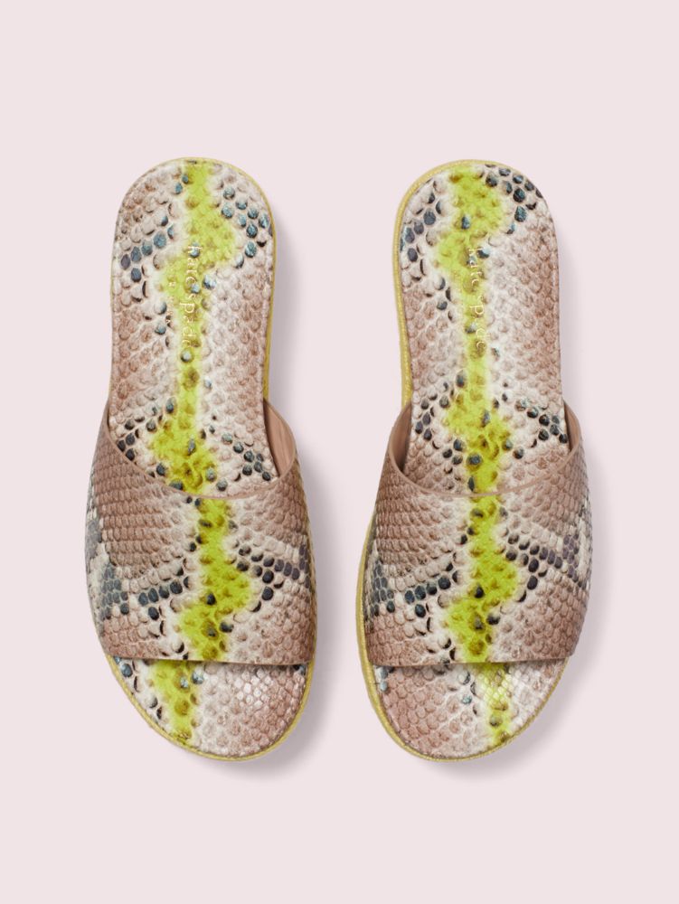 Zia Platform Slide Sandals, Lemon Sorbet, Product