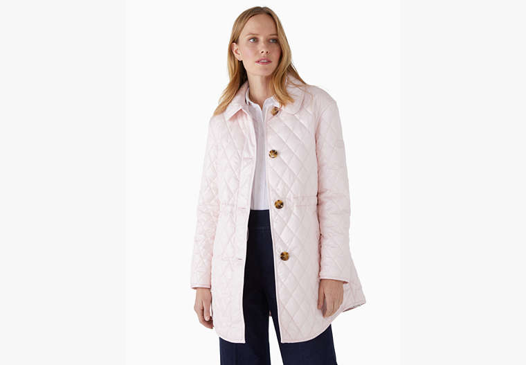 Kate Spade,quilted coat,Polyester,Rosebud image number 0