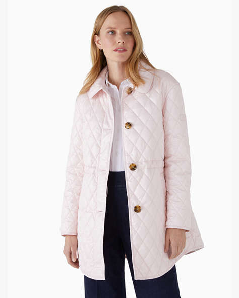 Kate Spade,quilted coat,Polyester,Rosebud