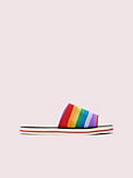rainbow intarsia-knit slide sandals, , s7productThumbnail