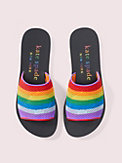 rainbow intarsia-knit slide sandals, , s7productThumbnail