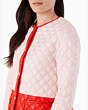 Colorblock Quilted Coat, Cherry/Pink, Product
