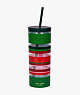 Jolly Stripe Acrylic Tumbler With Straw, Multi, ProductTile