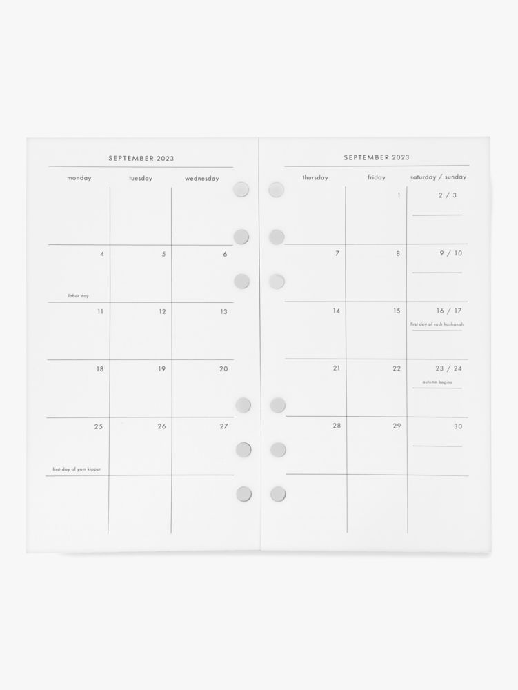 2023 Personal Size Weekly & Monthly Calendar Refill | Kate Spade New York