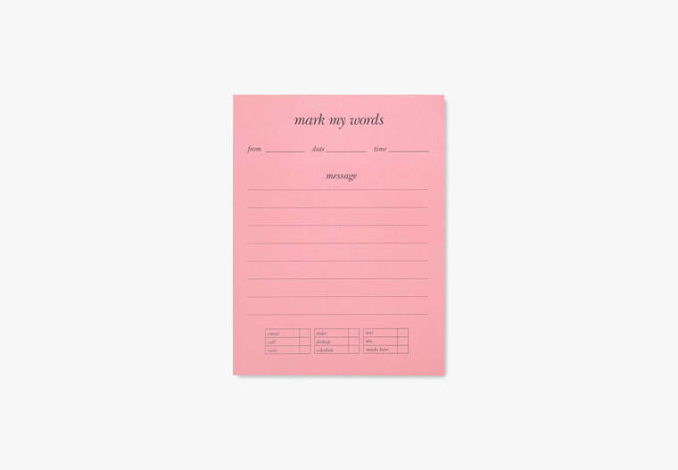 Mark My Words Notepad, Pink/Green, Product