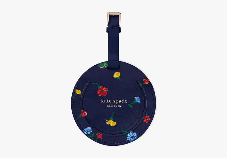 Garden Toss Luggage Tag, Navy, Product