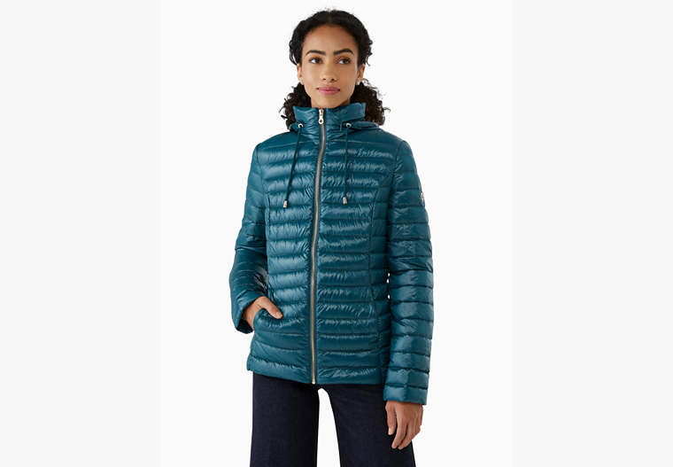 Packable Down Jacket, Peacock Sapphire, Product image number 0