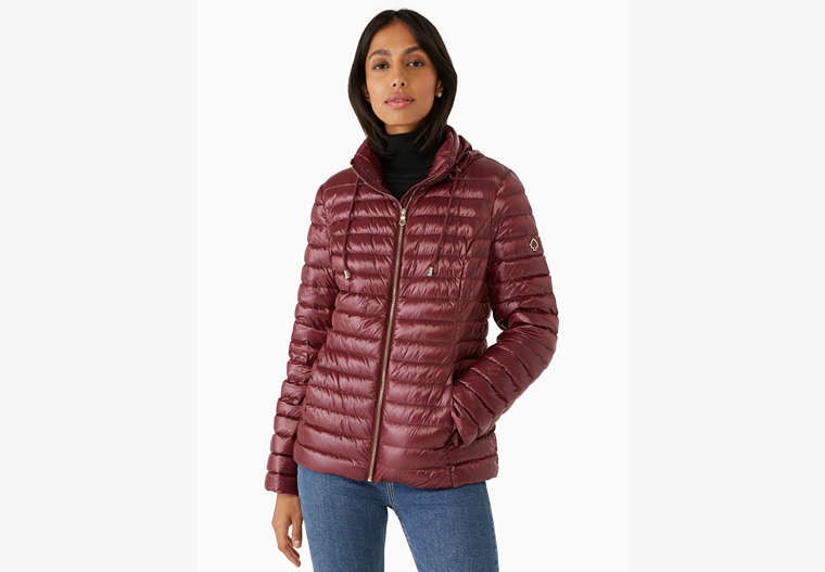 Packable Down Jacket, Deep Berry, Product image number 0