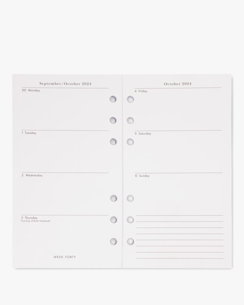 Kate Spade 2024 Personal Size Weekly & Monthly Calendar Refill. 4