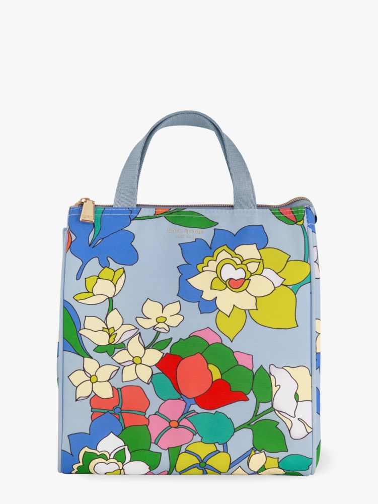 Kate Spade Flower Bed Lunch Bag In Blue | ModeSens