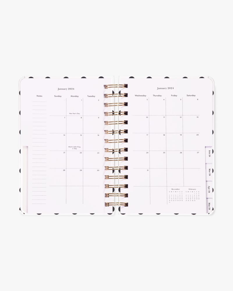 Kate Spade Polka Dot Cream 2024 12-Month Medium Planner. 4