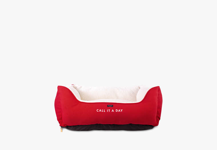 Kate Spade,Call It A Day Pet Bed,Red Gold image number 0