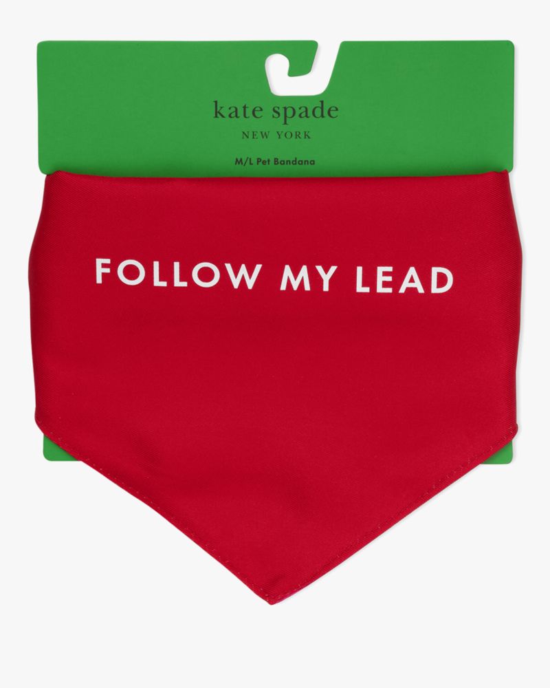 Kate Spade,Follow My Lead Colorblock Bandana,Red Gold image number 0
