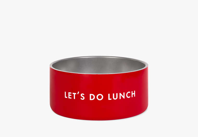 Kate Spade,Let's Do Lunch Bowl,Red Gold image number 0