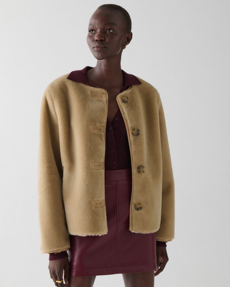 Enamel Button Tweed Jacket | Kate Spade Outlet