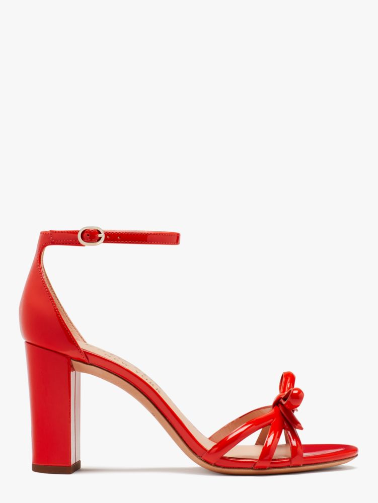 Kate Spade Flamenco Bow Ankle-strap Sandals In Dried Apricot | ModeSens