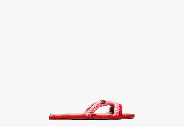 Captain's Cord Slide Sandals, Coral Rose Multi, Product image number 0