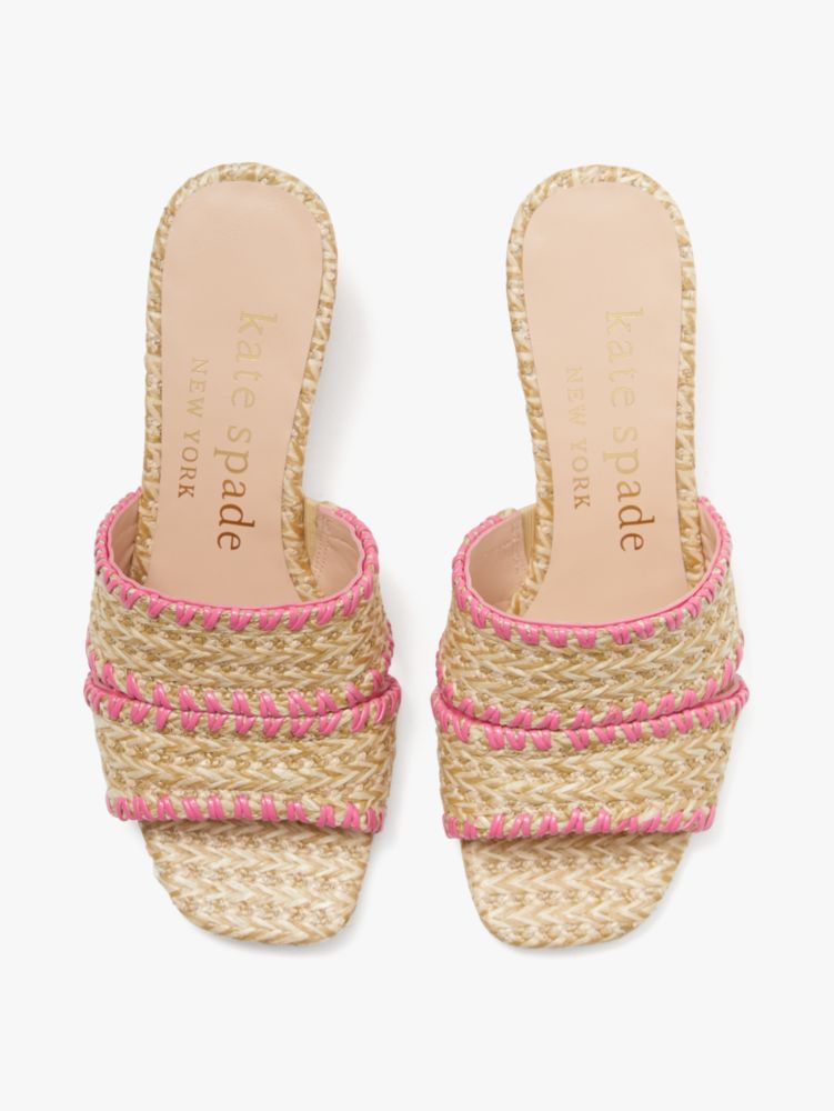 Citrus Slide Sandals, Natural/Crush Watermelon, Product