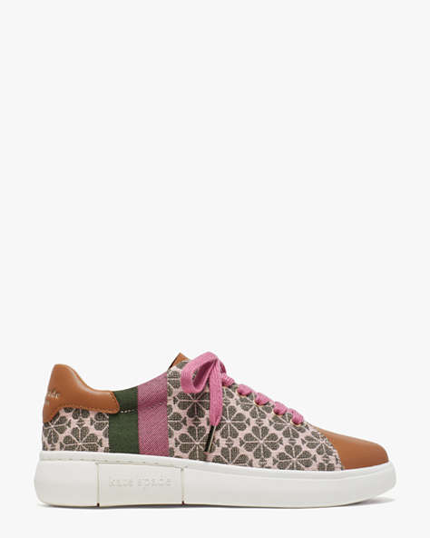 Spade Flower Jacquard Keswick Sneakers, Light Pink/Hibiscus Tea, ProductTile