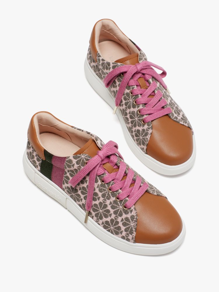 Spade Flower Jacquard Keswick Sneakers, Light Pink/Hibiscus Tea, Product