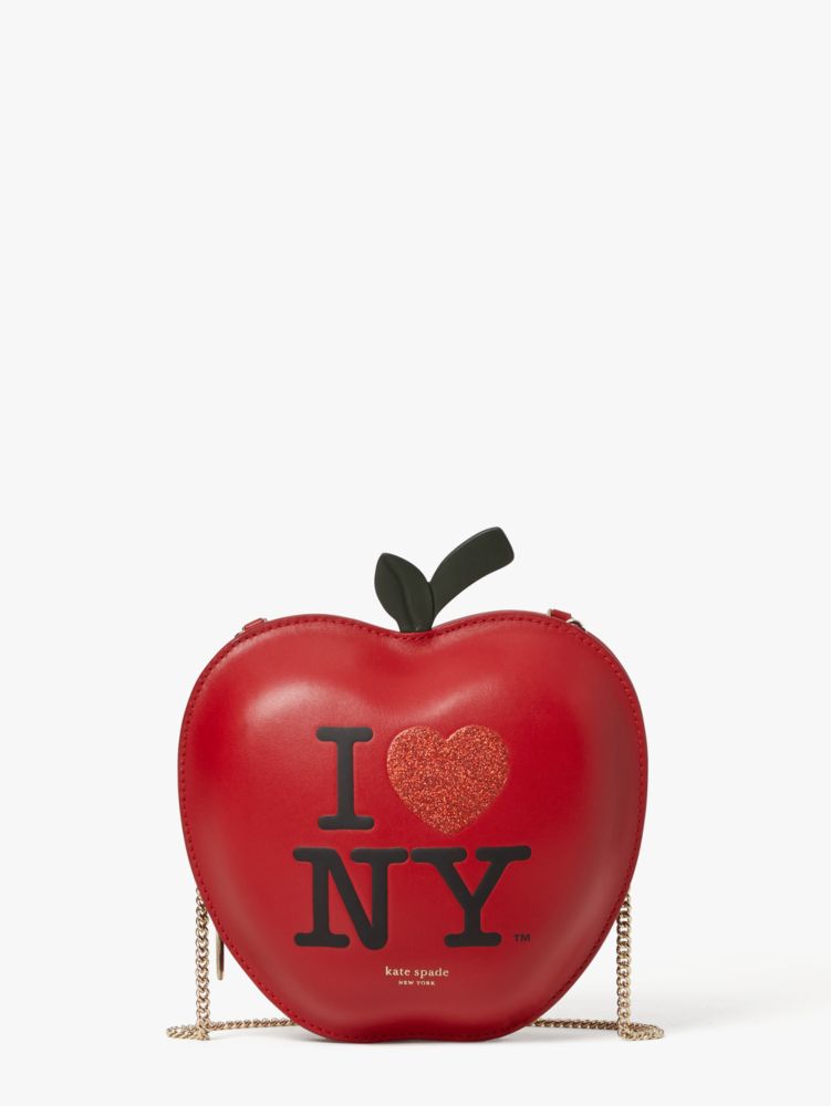 I Love Ny X Kate Spade New York Big Apple Crossbody, Red Multi, ProductTile