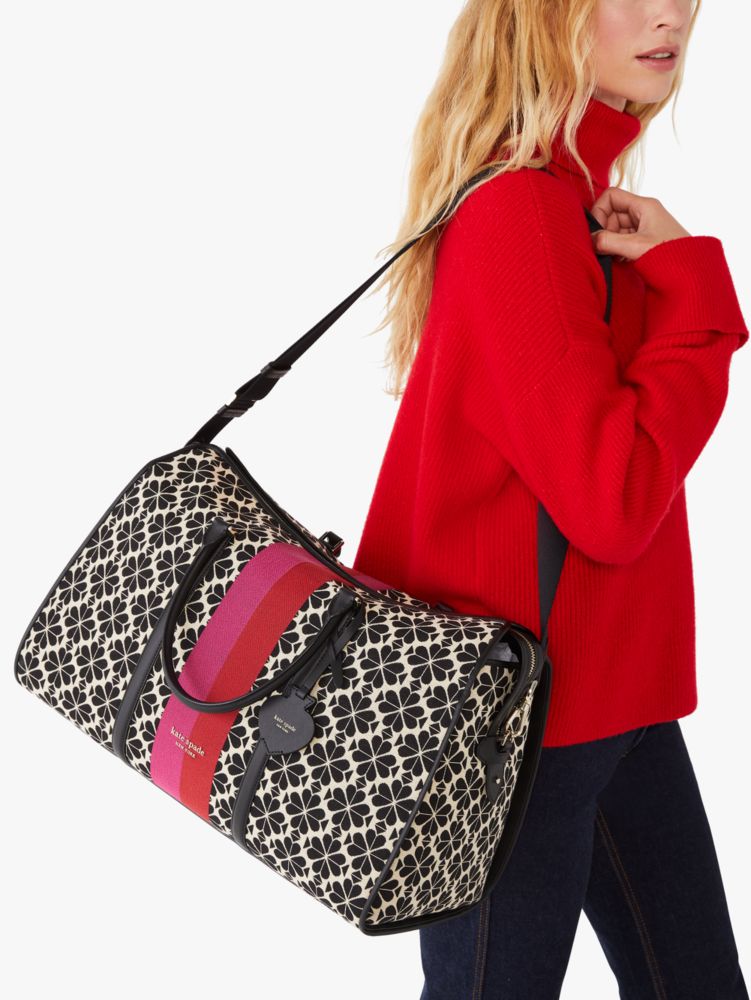 Spade Flower Jacquard Stripe Large Weekender Bag | Kate Spade New York