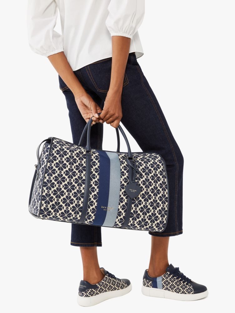 Spade Flower Jacquard Stripe Large Weekender Bag | Kate Spade New York