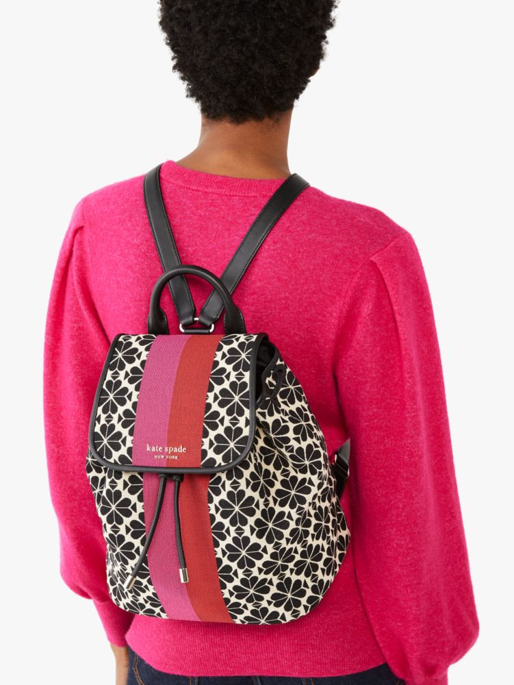 販売販売kate Spade フラワージャガードハート ラップバックパック