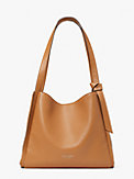 knott pebbled leather & suede large shoulder bag, , s7productThumbnail