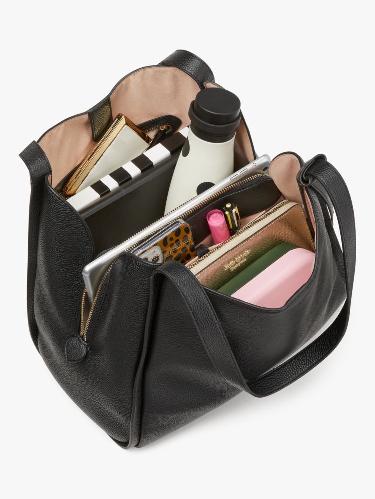 Knott Pebbled Leather & Suede Large Shoulder Bag | Kate Spade New York