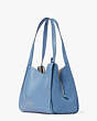 Knott Pebbled Leather & Suede Large Shoulder Bag, Manta Blue, Product