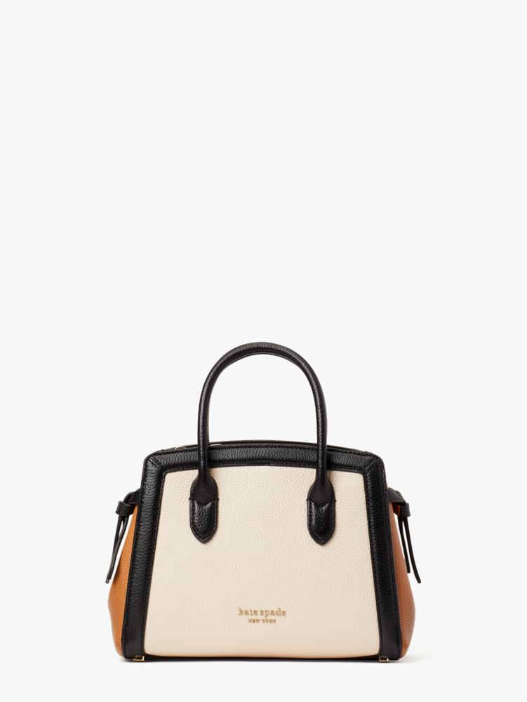 Arriba 35+ imagen kate spade knott colorblocked mini satchel