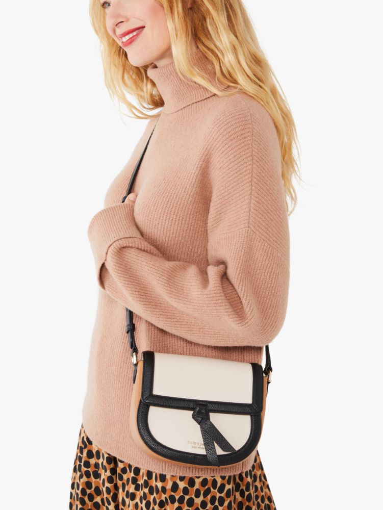 Knott Colorblocked Medium Saddle Crossbody | Kate Spade New York