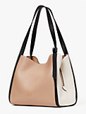 knott colorblocked pebbled leather large shoulder bag, , s7productThumbnail