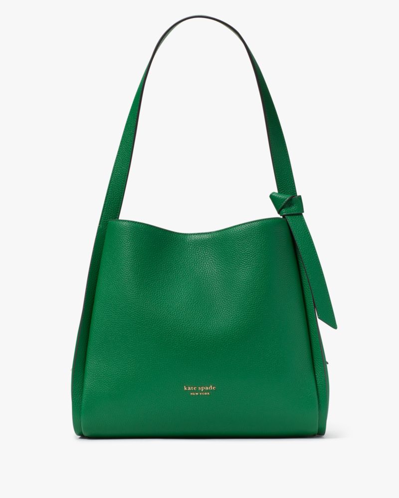 Shop Kate Spade Knott Large Shoulder Bag In Watercress