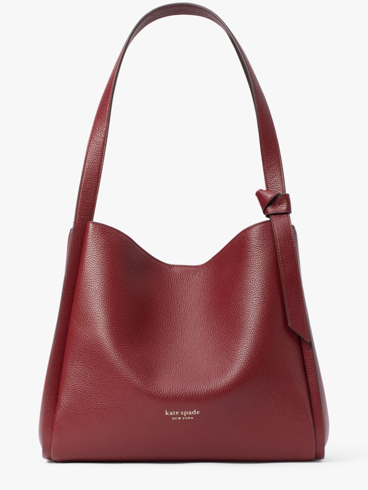 Knott Large Shoulder Bag, Autumnal Red, ProductTile