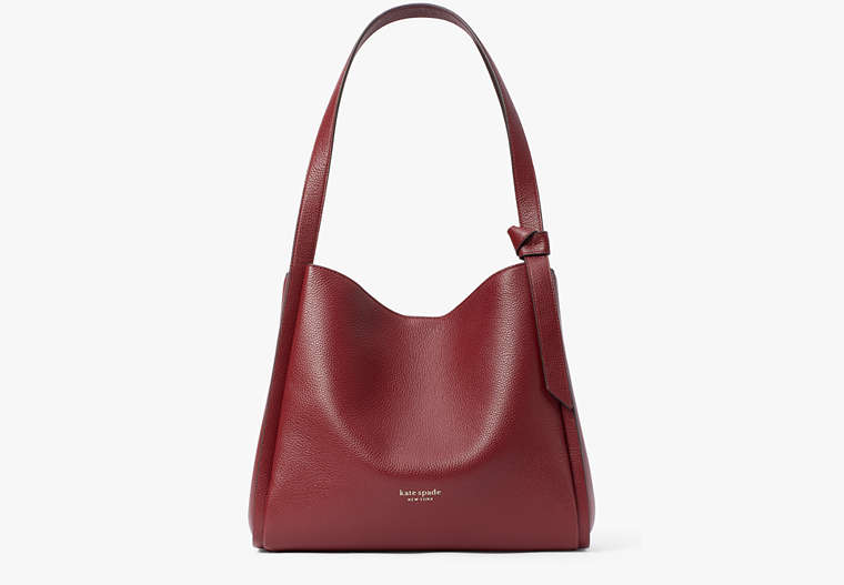 Knott Large Shoulder Bag, Autumnal Red, Product image number 0