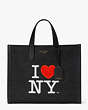 アイ ラブ ニューヨーク X ケイト スペード ニューヨーク マンハッタン ラージ トート, ブラックマルチ, Product