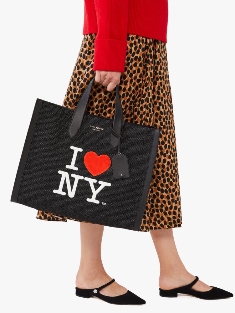 I Love Ny X Kate Spade New York Manhattan Large Tote, Black Multi, Product