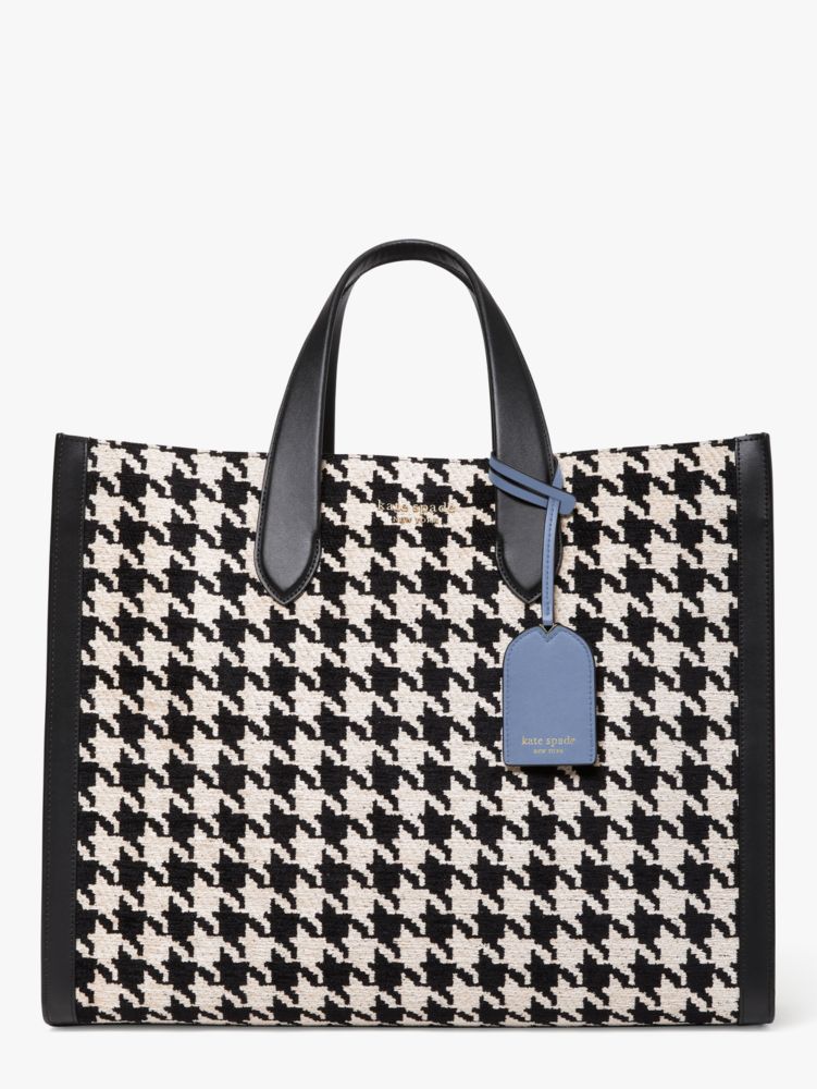 Manhattan Houndstooth Large Tote | Kate Spade New York