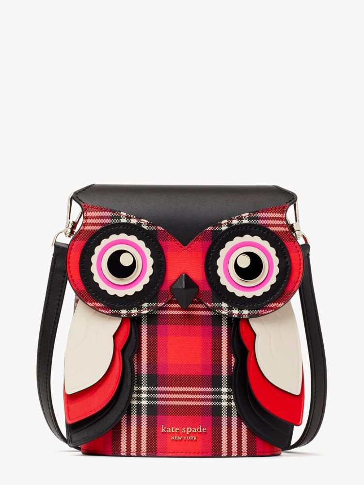 Blinx Plaid 3d Owl Crossbody Kate Spade UK