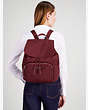 The Little Better Sam Nylon Medium Backpack, Dark Merlot, Product