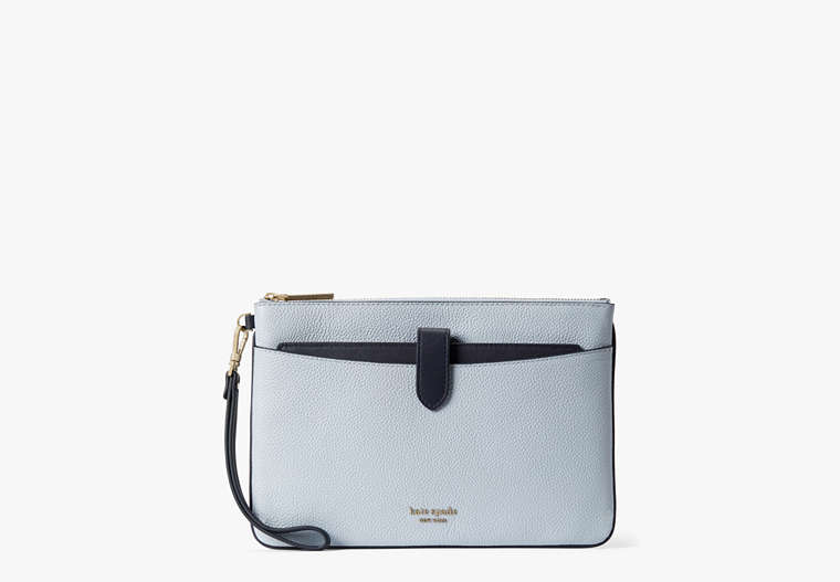 Zip Code Colorblocked Pouch Wristlet, Pale Hydrangea Multi, Product image number 0