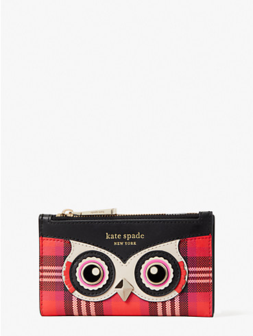 blinx plaid owl small slim bifold wallet, , rr_productgrid