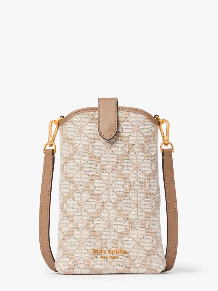 Spade Flower Jacquard North South Crossbody