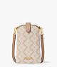 Spade Flower Jacquard North South Crossbody, Natural Multi, ProductTile