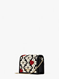 spade flower jacquard hearts chain cardholder, , s7productThumbnail
