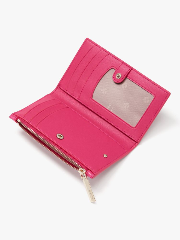 Spencer Croc Embossed Leather Small Slim Bifold Wallet | Kate Spade New York