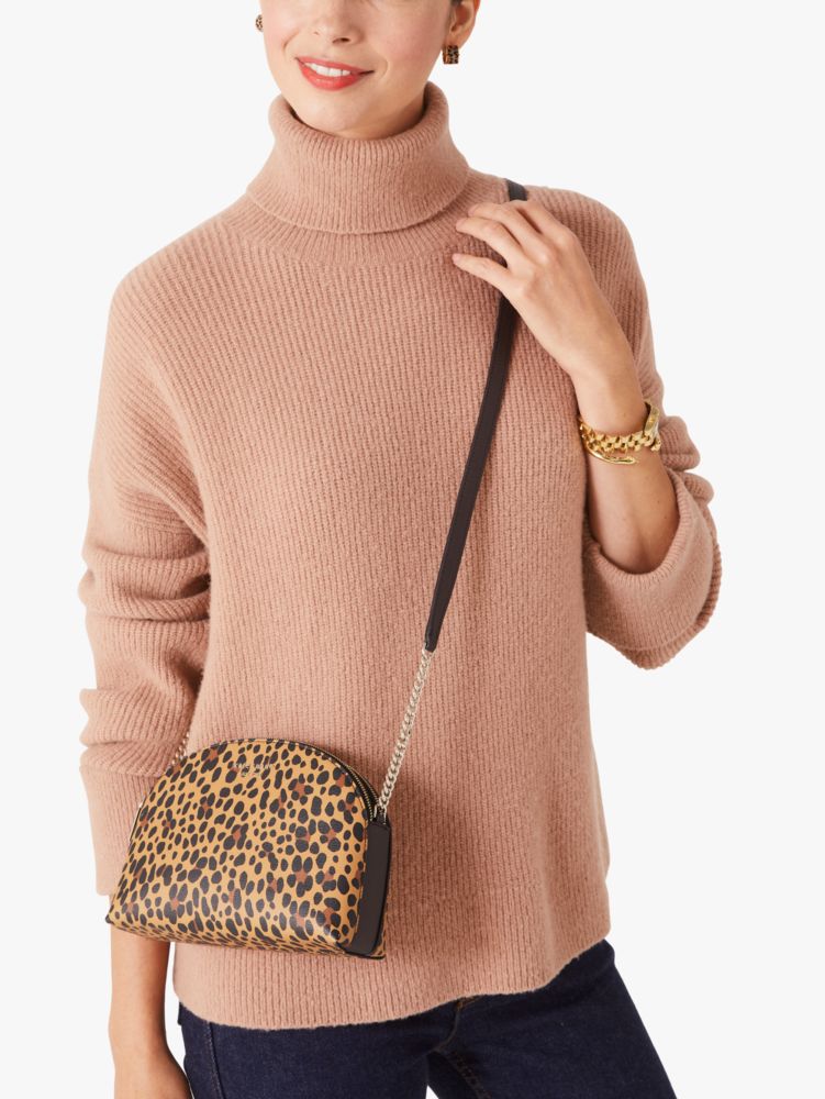 Spencer Leopard Double-zip Crossbody, Multi, Product