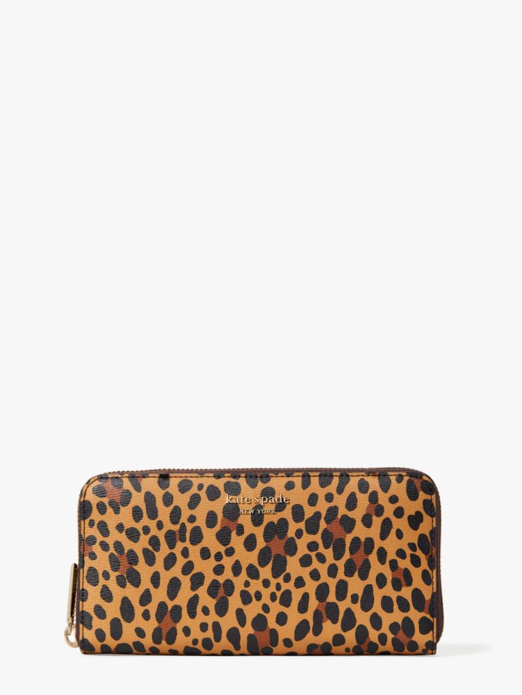 Spencer Leopard Zip-around Continental Wallet, Multi, Product